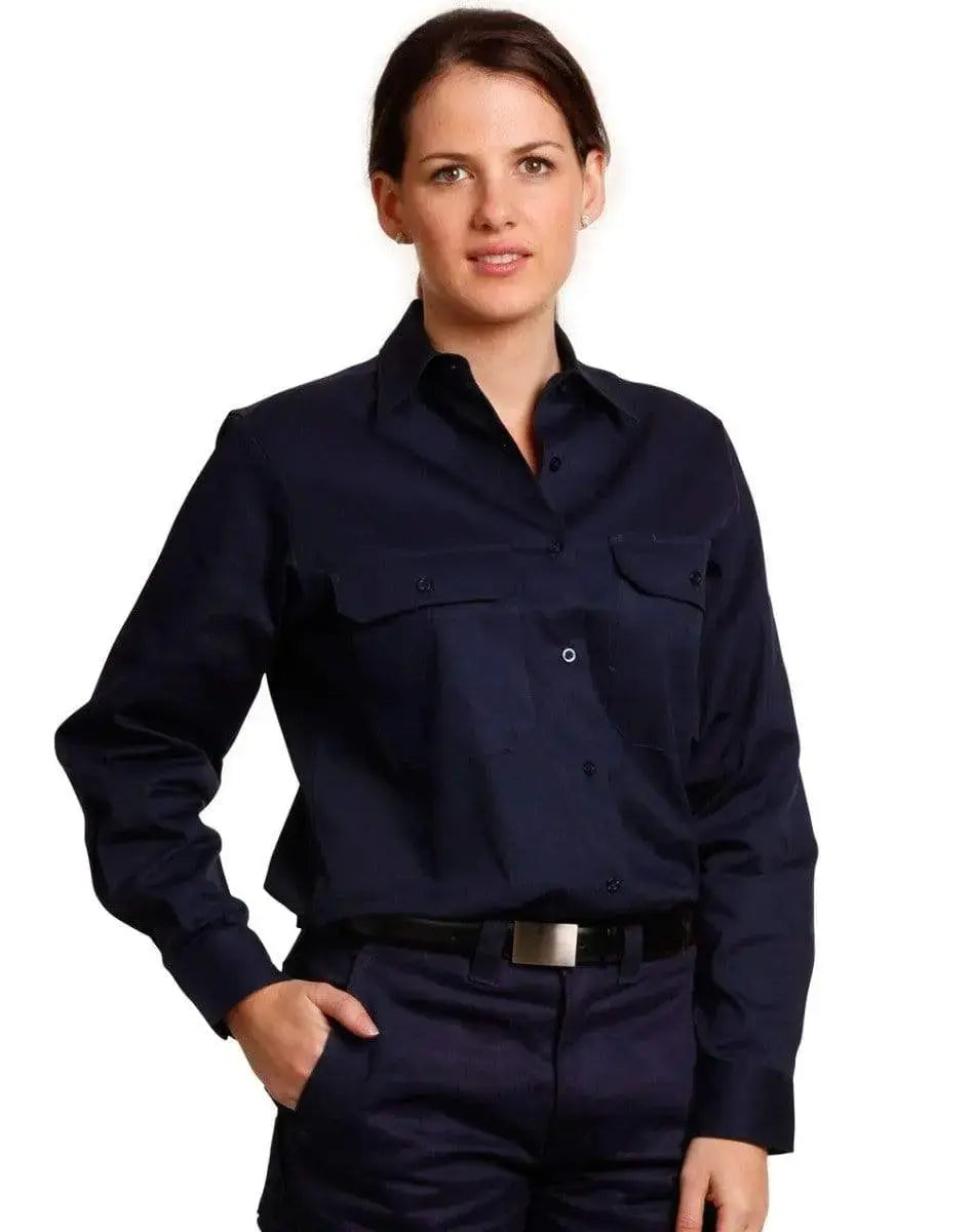 Women's Cotton Drill Work Shirt WT08 Metro Workwear.